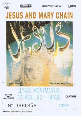 Jesus and Mary Chain ticket